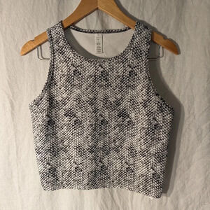 Balance collection work out tank, snake print, cropped, women's size large A4